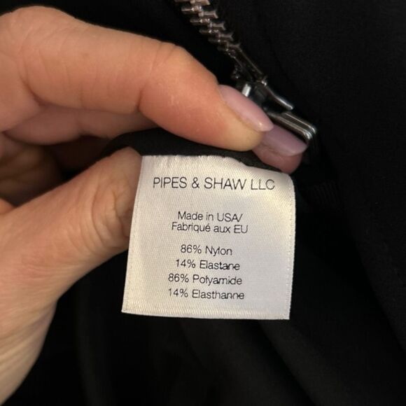 Veronica Beard Black Hadley Neoprene Moto Jacket, Size 10 - Picture 11 of 15